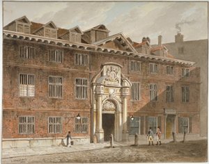 Västra framsidan av Blackwell Hall, King Street, City of London, 1811. av George Shepherd