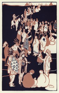 "Jag skulle vilja se min mors folk" (färg litho) av George Sheringham