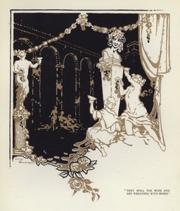 Illustration för The Happy Hypocrite av Max Beerbohm (färg litho) av George Sheringham