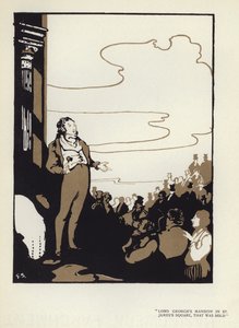 Illustration för The Happy Hypocrite av Max Beerbohm (färg litho) av George Sheringham