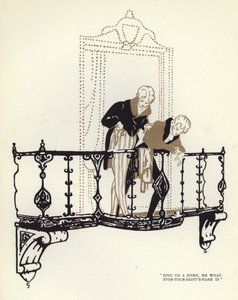 Illustration för The Happy Hypocrite av Max Beerbohm (färg litho)