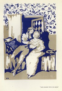 Illustration för The Happy Hypocrite av Max Beerbohm (färg litho) av George Sheringham