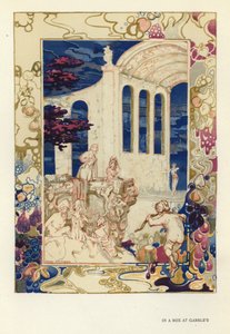 Illustration för The Happy Hypocrite av Max Beerbohm (färg litho) av George Sheringham