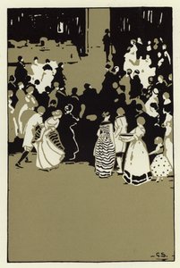 Natten var alltid en av stor glädje och fest (färg litho) av George Sheringham