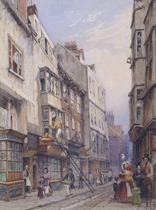 Bell Yard nära Chancery Lane, London, 1835 av George Sidney Shepherd