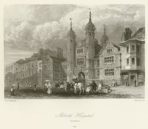 Abbotts Hospital, Guildford, 1840 av George Sidney after Shepherd