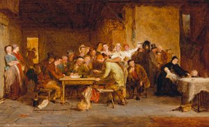 Skiss till "The Raffle", 1868 av George Smith