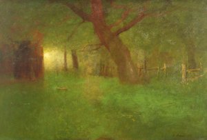 Solnedgång i Old Orchard av George Snr. Inness