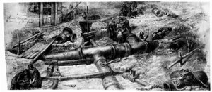 Building of Common Sewers on Holborn, 1845 (wc och grafit på papper)
