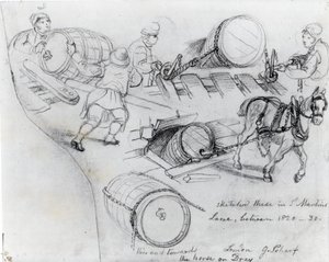 Draymen och häst, c.1820-30 av George Snr Scharf