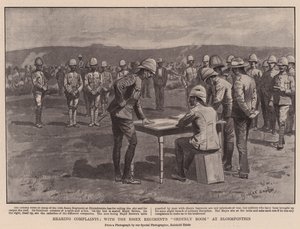 Utfrågning av klagomål, med Essex Regiments Orderly Room i Bloemfontein av George Soper