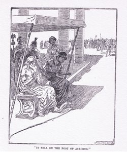 Den föll på foten av Acrisius, från The Heroes publicerad av George Allen och Unwin 1929 av George Soper