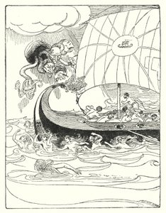 Jason och argonauterna: "Och de fångade skeppet och ledde henne och förde henne vidare från hand till hand" (litho) av George Soper