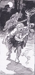 Medan de låg och sov kom de hemska männen ner, från The Heroes publicerad av George Allen och Unwin 1929 av George Soper