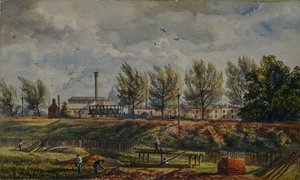 Cutting Great Northern Rail vid Kings Cross, en skiss från naturen av George Stewart