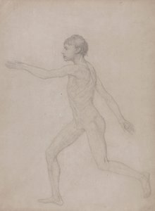 Människofigur, sidovy (preliminärt utkast till den slutliga studien för tabell VIII) av George Stubbs