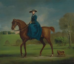 Grevinnan av Coningsby i Charlton-jaktens kostym av George Stubbs