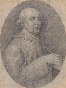 Studie för självporträtt i emalj av George Stubbs