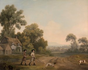 Two Gentlemen Going a Shooting, Two Gentlemen Out Shooting, 1768. av George Stubbs