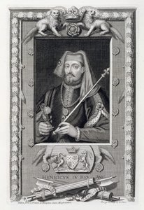 Henrik IV (1367-1413) kung av England från 1399, efter en målning i Hampton Court, graverad av konstnären av George Vertue
