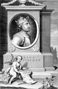 Stephen (c.1097-1154) kung av England, graverad av konstnären (gravyr) av George Vertue