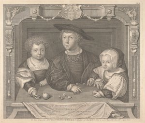 Tre barn till Henrik VII och Elizabeth hans drottning, prins Arthur, prins Henrik och prinsessan Margaret
