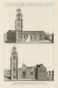 Två utsikter till St Martin in the Field av George Vertue