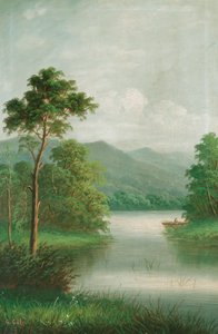Båt på floden, 1801