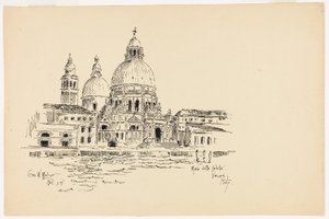 Sta. Maria della Salute, Venedig, Italien, Reseskiss av George Washington Maher