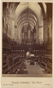 Lincoln Cathedral. Kören. av George Washington Wilson