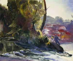Fiskare och ström, 1920 av George Wesley Bellows