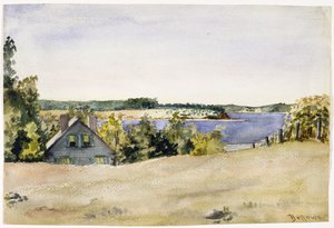 Gardiners Bay från Sag Harbor, 1899 (akvarell på papper) av George Wesley Bellows
