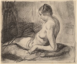 Naken flicka liggande, 1919.