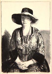 Den sorte hat, 1921 swed av George Wesley Bellows
