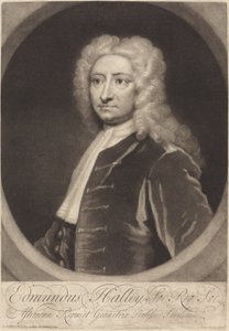 Edmund Halley av George White after Sir Godfrey Kneller