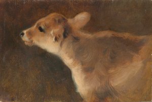 En kalv, 1879 (olja på duk ombord)