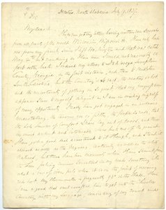 Ofullständigt brev [av G.W. Featherstonhaugh], Decatur, NC, till överste Abert [John James Abert], 19 juli 1837 av George William Featherstonhaugh