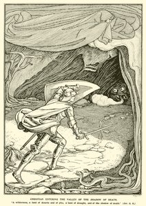 Christian Entering the Valley of the Shadow of Death (gravyr)