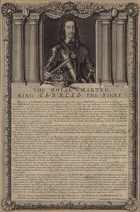 Den kungliga martyren kung Karl I av George after Vertue