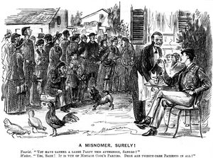 En felaktig benämning, säkert!, 1880. av George du Maurier