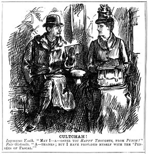 Fördelar med universitetsutbildning för kvinnor, 1887 av George du Maurier