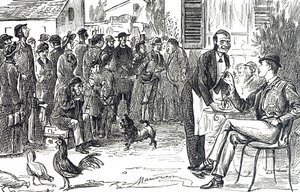 Tecknad film som skildrar de tidiga dagarna av Thomas Cooks guidade tur av George du Maurier