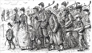 Golfens växande popularitet. av George du Maurier