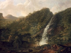 Vy över Powerscourt vattenfall
