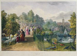 Aviary på Zoological Gardens, Regents Park, graverad och pub. av konstnären, tryckt av Charles Hullmandel (1789-1850), 1836