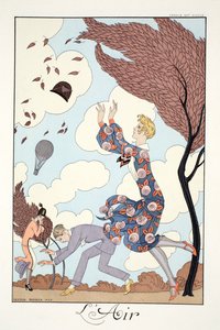Air, från "Falbalas and Fanfreluches, Almanac of Present, Past and Future Modes" av Georges Barbier