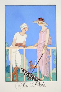 At the Polo, från "Falbalas and Fanfreluches, Almanac of Present, Past and Future Modes" av Georges Barbier