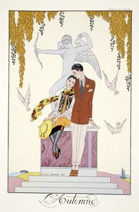 Höst, från "Falbalas and Fanfreluches, Almanac of Present, Past and Future Modes" av Georges Barbier