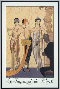 Falbalas et Fanfreluches, Almanacka för 1924, The Judgment of Paris, av George Barbier, tryck