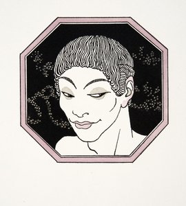 Naiadernas grav, illustration från Les Chansons de Bilitis, av Pierre Louys, pub. 1922 (stenciltryck) av Georges Barbier